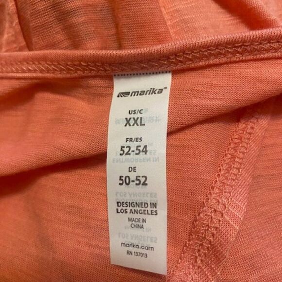 Marika Coral Lantana cut out back top, size XXL - Picture 3 of 5